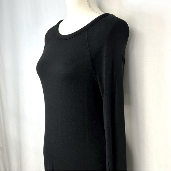 Lou & Grey Womens Long Sleeve Midi Dress Size S Jersey Knit Popover Career Black - Picture 3 of 11